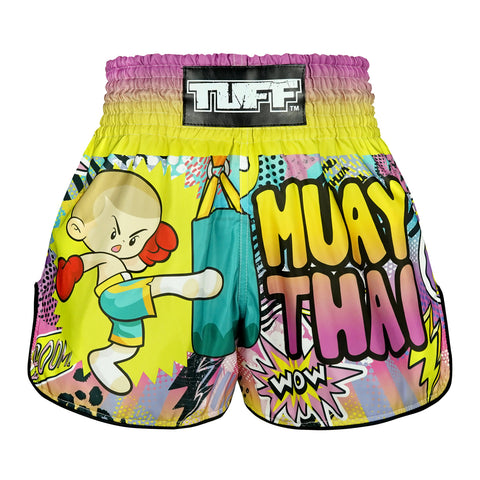 TUFF Muay Thai Shorts Boxing Trunks Retro Style (TUF-RMS105-MTC)