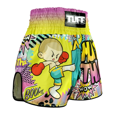 TUFF Muay Thai Shorts Boxing Trunks Retro Style (TUF-RMS105-MTC)