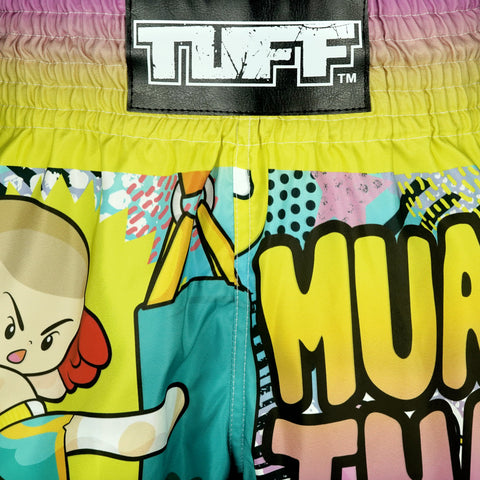 TUFF Muay Thai Shorts Boxing Trunks Retro Style (TUF-RMS105-MTC)
