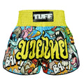 [Pre-Order] TUFF Muay Thai Boxing Shorts High-Cut Retro Style "Ready to Rumble"