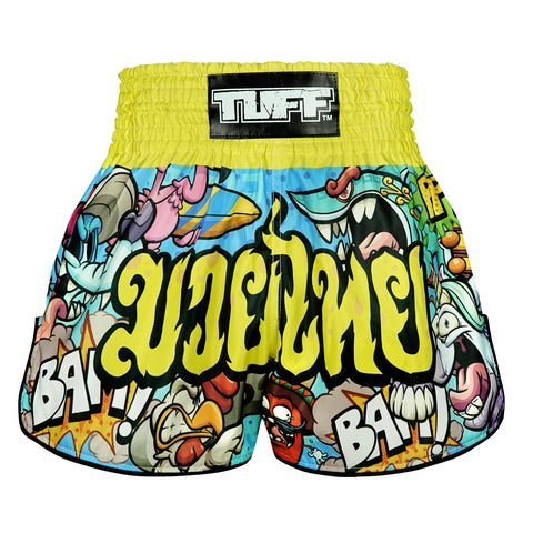 TUFF Muay Thai Shorts Boxing Trunks Retro Style (TUF-RMS106-MTC)