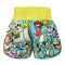 TUFF Muay Thai Boxing Shorts High-Cut Retro Style "Ready to Rumble"