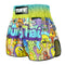 TUFF Muay Thai Boxing Shorts High-Cut Retro Style "We Come in Peace"
