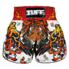 TUFF Muay Thai Boxing Shorts High-Cut Retro Style "Tora Chikara" Power of Tiger