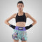 TUFF Muay Thai Boxing Shorts High-Cut Retro Style "Yugana Kujaku" The Elegance Peacock