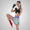 TUFF Muay Thai Boxing Shorts High-Cut Retro Style "Yugana Kujaku" The Elegance Peacock