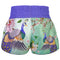 TUFF Muay Thai Boxing Shorts High-Cut Retro Style "Yugana Kujaku" The Elegance Peacock
