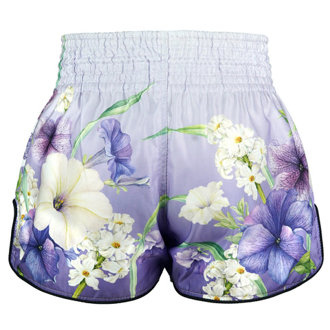TUFF Muay Thai Shorts Boxing Trunks Retro Style (TUF-RMS124-PUR)