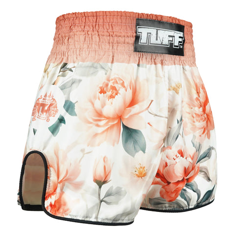 TUFF Muay Thai Shorts Boxing Trunks Retro Style (TUF-RMS125-ORG)