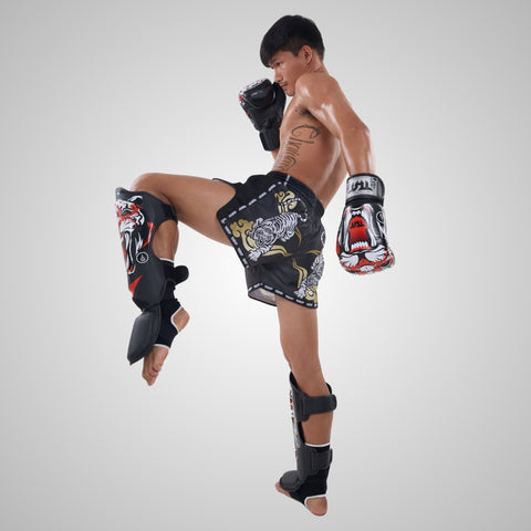 TUFF Black Tiger Shin Guards
