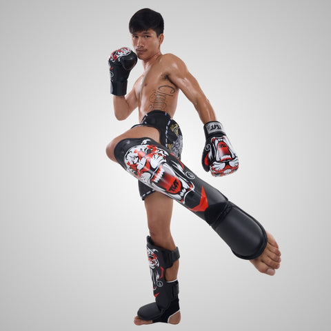 TUFF Black Tiger Shin Guards