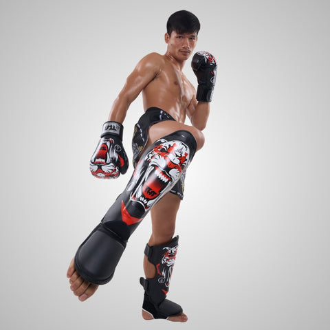 TUFF Black Tiger Shin Guards