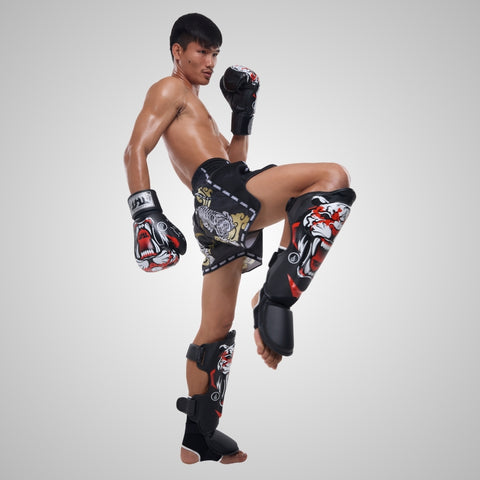 TUFF Black Tiger Shin Guards