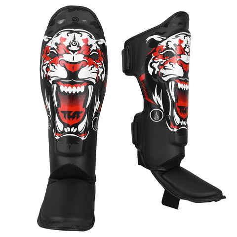 TUFF Black Tiger Shin Guards