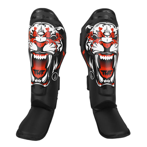 TUFF Black Tiger Shin Guards