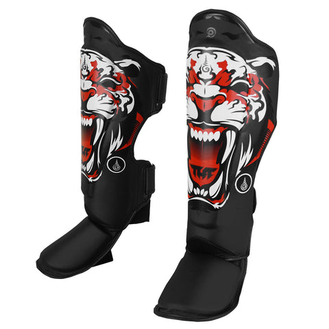 TUFF Black Tiger Shin Guards