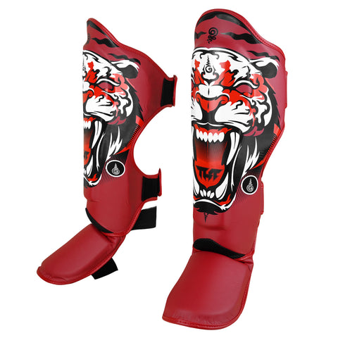 TUFF Red Tiger Shin Guards