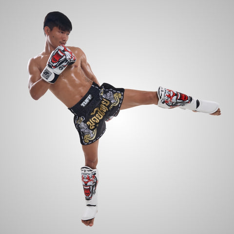 TUFF White Tiger Shin Guards