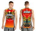 TUFF Red Chinese Dragon and Tiger Tank Top