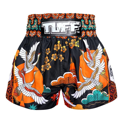 TUFF Muay Thai Shorts Boxing Trunks Traditional Style (TUF-MS652-ORG)