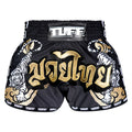 [Pre-Order] TUFF Kids Shorts Black Retro Style Double Tiger With Gold Text