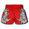 [Pre-Order] TUFF Kids Shorts Red Retro Style Double Tiger With Gold Text