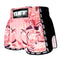 TUFF Kids Shorts Pink Retro Style Birds With Roses