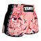 TUFF Kids Shorts Pink Retro Style Birds With Roses