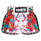 [Pre-Order] TUFF Kids Shorts White Retro Style Rose With Birds