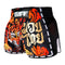 TUFF Muay Thai Boxing Shorts Retro Style Orange Furious Tiger