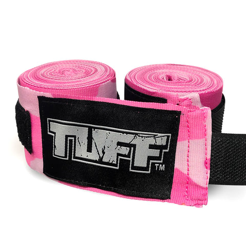 TUFF Hand Wraps Nylon Camo Pink