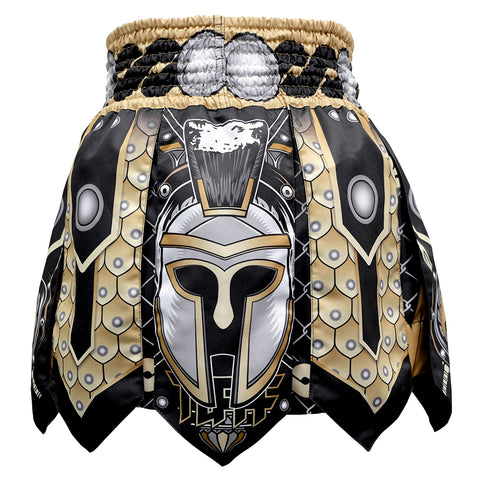 [Pre-Order] TUFF Muay Thai Boxing Shorts Gladiator Black Ancient Roman Gladiator Armor