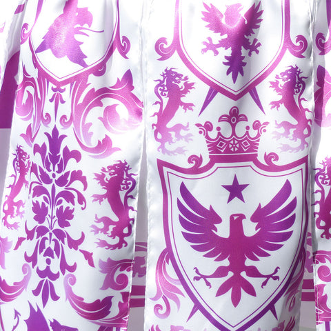 TUFF Muay Thai Boxing Shorts Gladiator Purple & White Classic Victorian Pattern