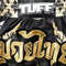 TUFF Muay Thai Boxing Shorts Retro Style The King Of Naga Black