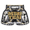 TUFF Muay Thai Boxing Shorts Retro Style Golden Gladiator in Black