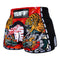 TUFF Muay Thai Boxing Shorts Retro Style Red Chinese Dragon and Tiger