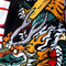 TUFF Muay Thai Boxing Shorts New Retro Style Red Chinese Dragon and Tiger