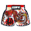 TUFF Muay Thai Boxing Shorts Retro Style White Chinese Dragon