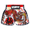 TUFF Muay Thai Boxing Shorts Retro Style White Chinese Dragon