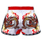 TUFF Muay Thai Boxing Shorts Retro Style White Chinese Dragon