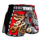 TUFF Muay Thai Boxing Shorts Retro Style Red Chinese Dragon