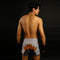 TUFF Muay Thai Boxing Shorts Retro Style Grey Hanuman Yantra with War Flag