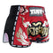 TUFF Muay Thai Boxing Shorts Retro Style Thai Kanok Yantra in Burgundy