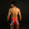 TUFF Muay Thai Boxing Shorts Retro Style Red Furious Tiger