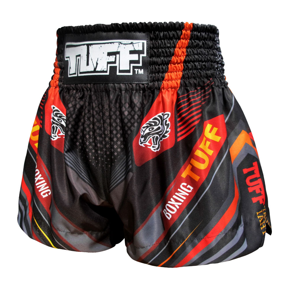 TUFF Muay Thai Shorts Boxing Trunks Traditional Style (TUF-MS611-BLK ...