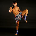 TUFF Muay Thai Boxing Shorts Grey Roaring Tiger