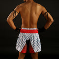 TUFF Muay Thai Boxing Shorts Grey Roaring Tiger