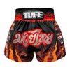 TUFF Muay Thai Boxing Shorts Black With Tiger Inspired by Chinese Ancient Drawing