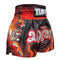 TUFF Muay Thai Boxing Shorts "Black With Tiger Inspired by Chinese Ancient Drawing"