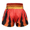 TUFF Muay Thai Boxing Shorts Red With Tiger Inspired by Chinese Ancient Drawing
